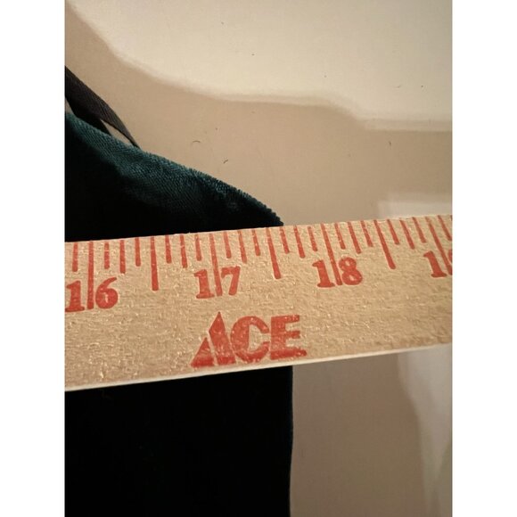 Vintage 90s strappy forest fairy grunge green velvet maxi dress XL whimsigoth - Picture 12 of 16